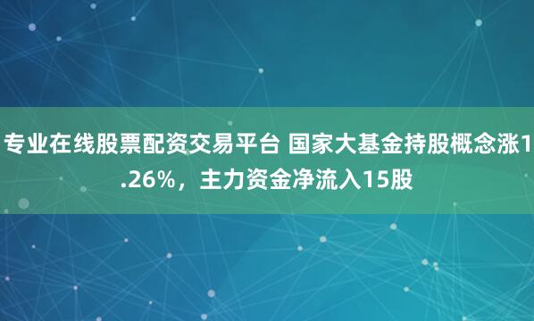 专业在线股票配资交易平台 国家大基金持股概念涨1.26%，主力资金净流入15股