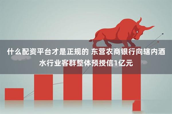 什么配资平台才是正规的 东营农商银行向辖内酒水行业客群整体预授信1亿元